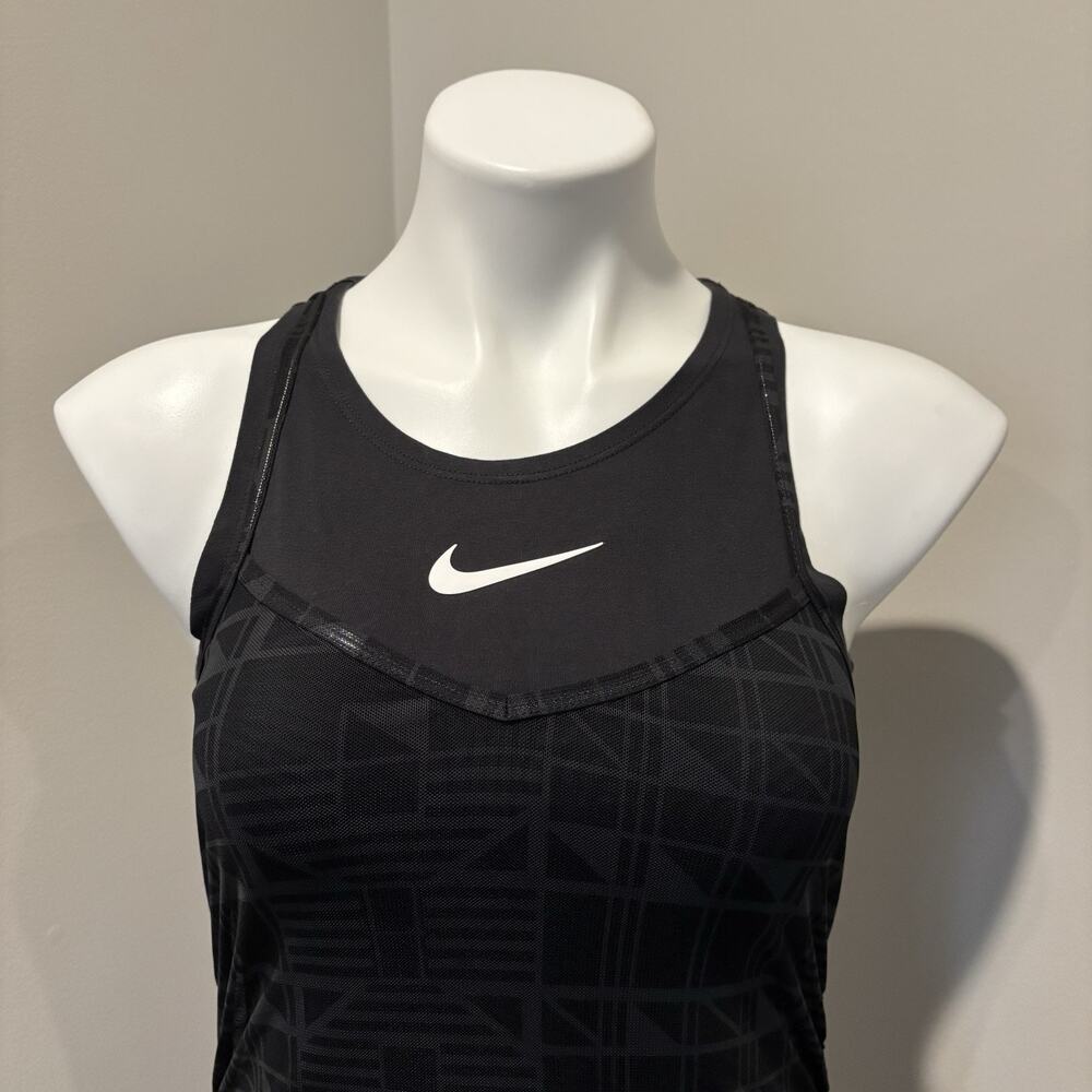 Nike Tank Dress XS Black Shirred Bodycon - Picture 3 of 13